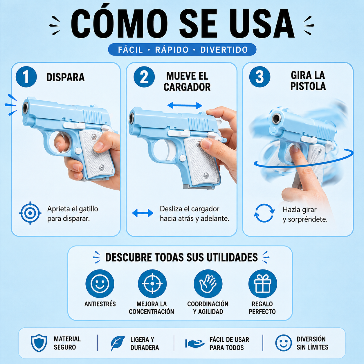 Pistola de Juguete Antiestrés